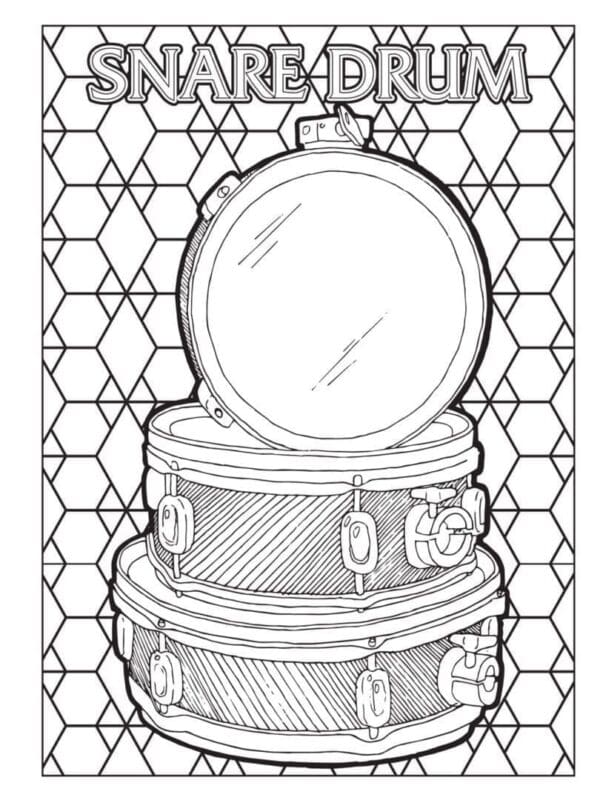 Snare Drum - Color My Band Coloring Book Page4