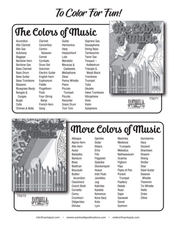 TO COLOR FOR FUN - THE COLORS OF MUSIC