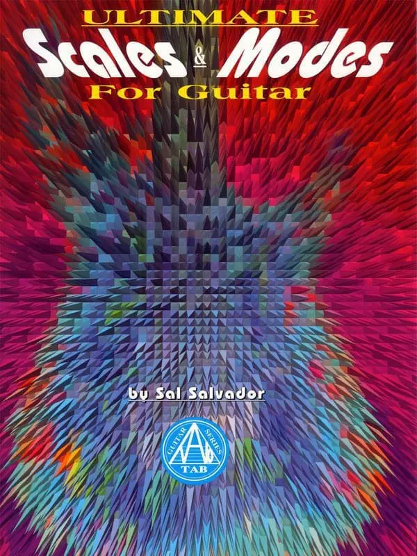 A book cover with an abstract image of a guitar.
