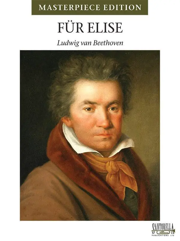 A painting of beethoven with the title of " for less ".