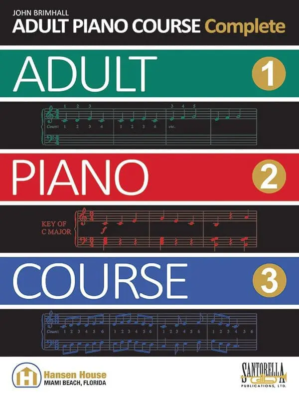 Four books about adult piano and course