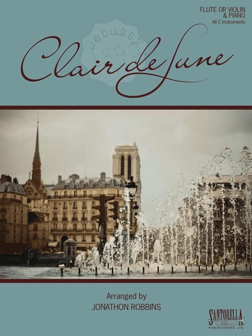 A book cover with the title of clair de june.