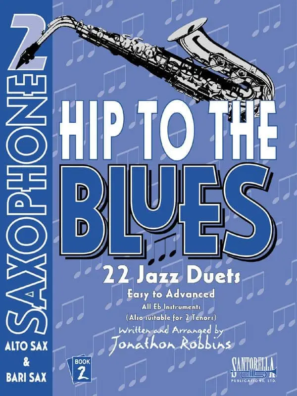 A book cover with a picture of a saxophone.