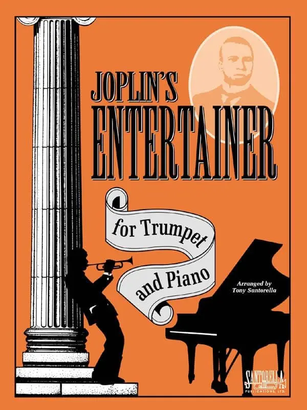 A book cover with an image of a man playing the piano.