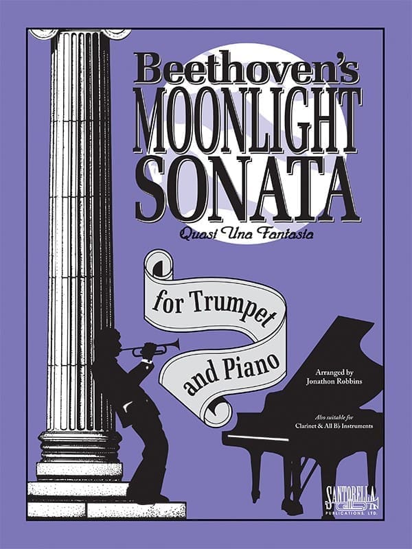 A cover of beethoven 's moonlight sonata for trumpet and piano.