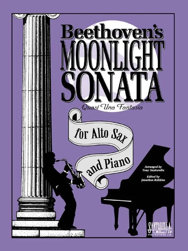 A book cover with a picture of beethoven 's moonlight sonata.