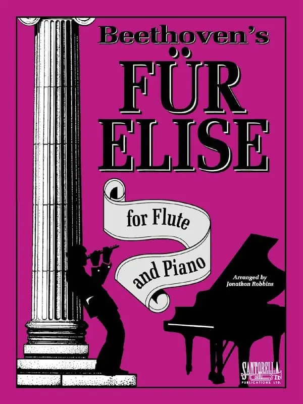 A cover of the book fur elise for flute and piano.