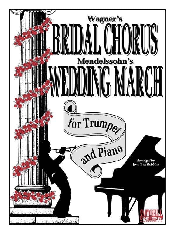 A sheet music cover for bridal chorus wedding march.