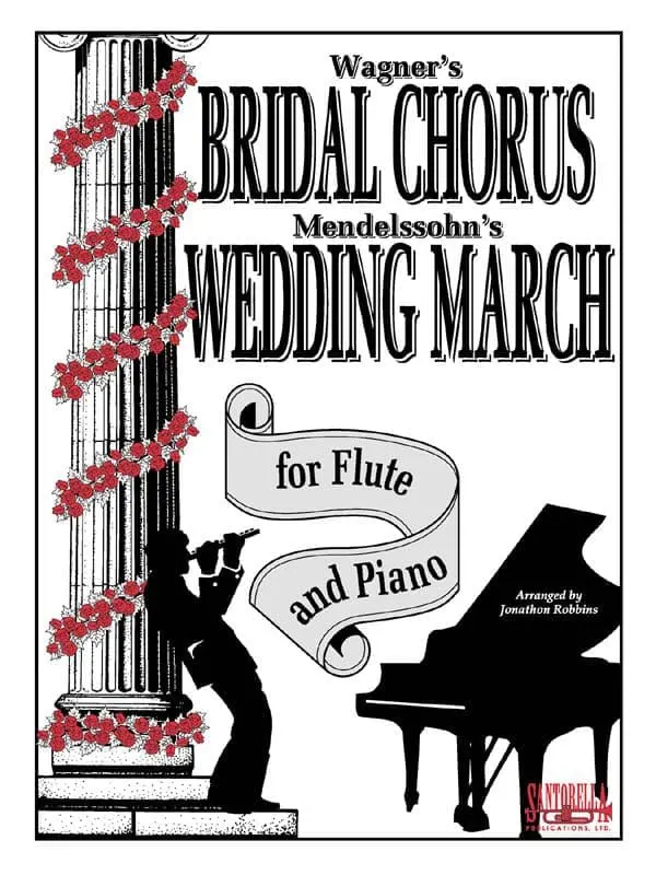 A sheet music cover for the bridal chorus wedding march.