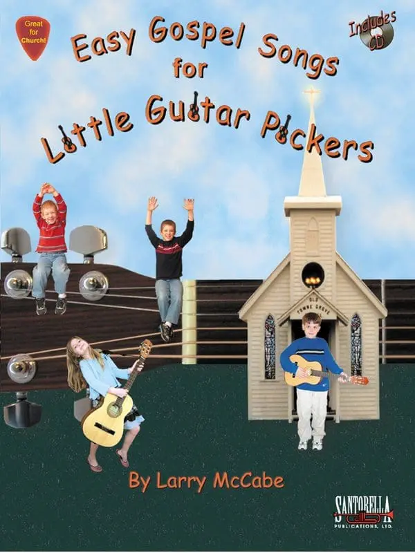 A book cover with people playing guitar