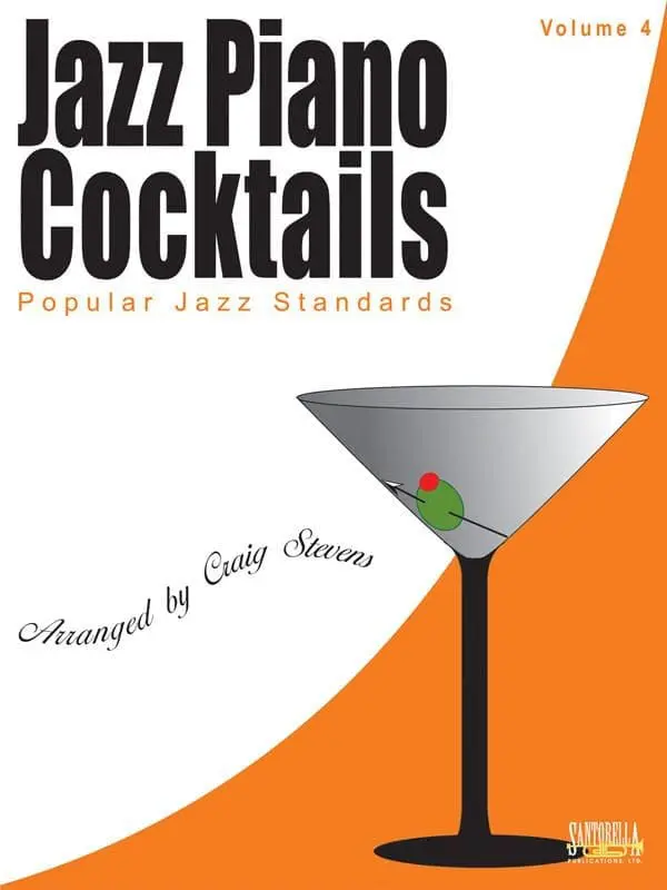 A book cover with an orange background and a white cocktail glass.