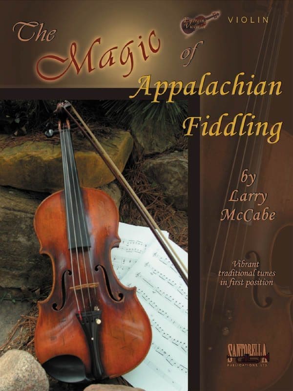 A book cover with an image of a violin.