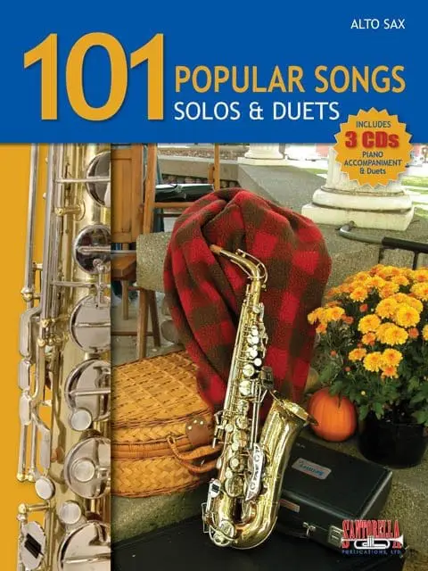 A book cover with many different instruments