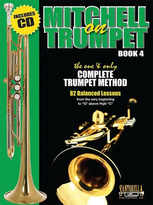 A book cover with a picture of a trumpet.