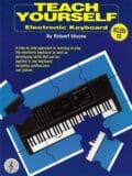 A book cover with a keyboard and some other instruments