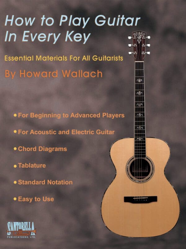 A book cover with an image of a guitar.