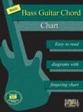 A book cover with a guitar and the words " bass guitar chord chart ".