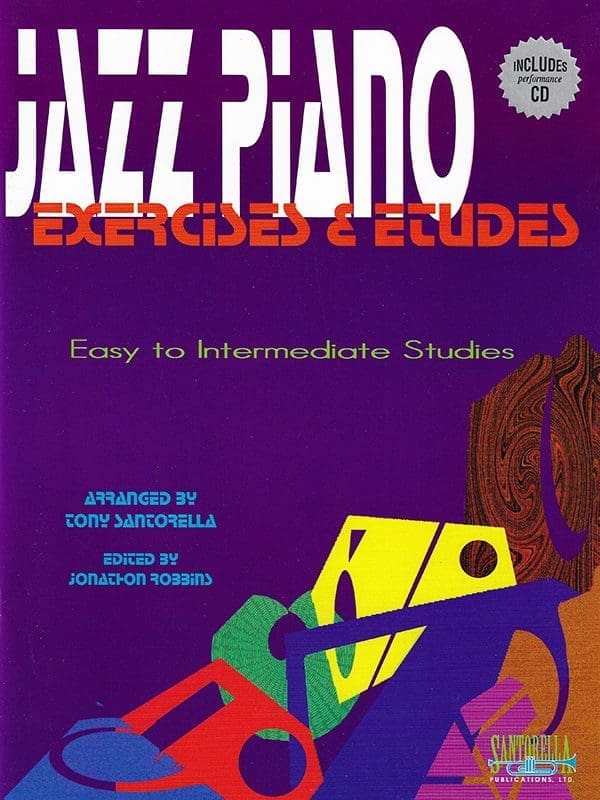 A book cover with an image of a person playing the piano.