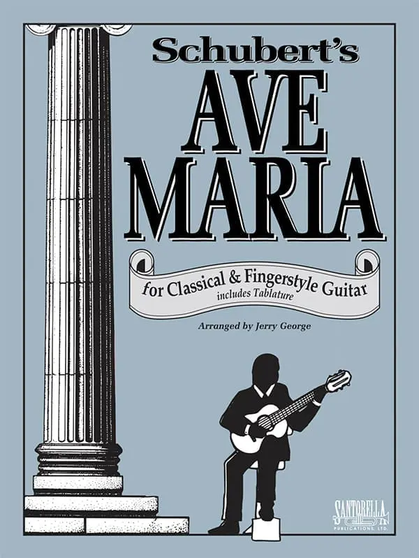 A book cover with a man playing guitar