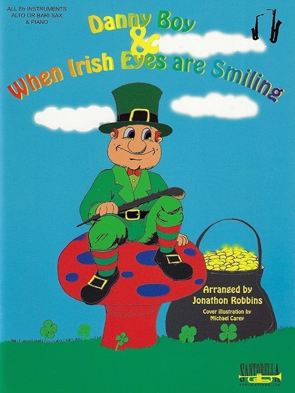 A book cover with a picture of a leprechaun.