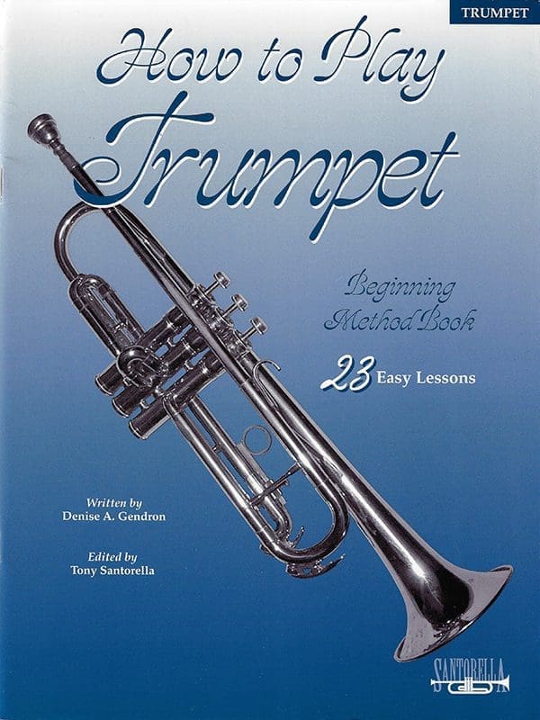 A book cover with a picture of a trumpet.