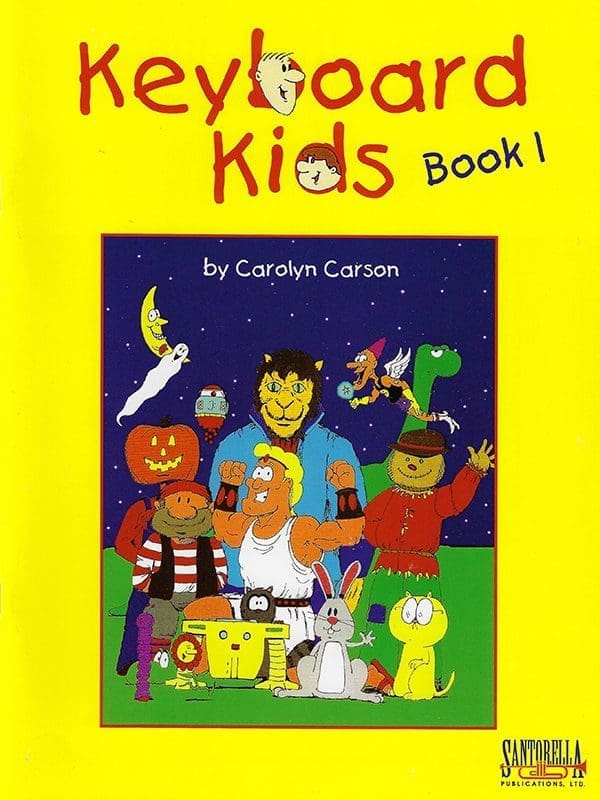 A book cover with cartoon characters and the words keyboard kids